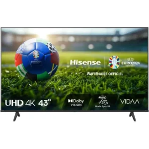 TV LED – HISENSE – 43A6N – 43 » (108 cm) – 4K UHD 3840×2160 – 60Hz – HDR 10+ – Smart TV – 3 x HDMI