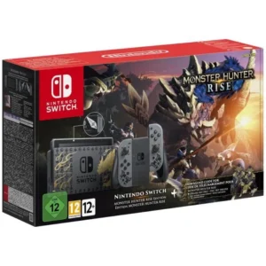 Console Nintendo Switch • Édition Limitée Monster Hunter Rise + Monster Hunter Rise (Code) + DLC Kit Deluxe (Code)