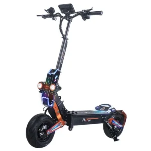 Trottinette électrique Obarter D5 Autonomie 120km 70km/h Double Moteur 5000W pneus 12 pouces Batterie 48V 35Ah Noir