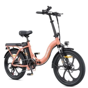 Vélo électrique Pliable Hillmiles MilePort 1 – Autonomie 60km – Moteur 250W – Batterie 36V13Ah – Pneus 20 pouces – VTC Bike – Rose