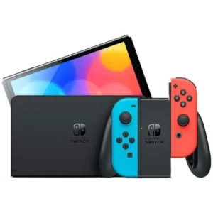 Console Nintendo Switch – Modèle OLED • Bleu Néon & Rouge Néon